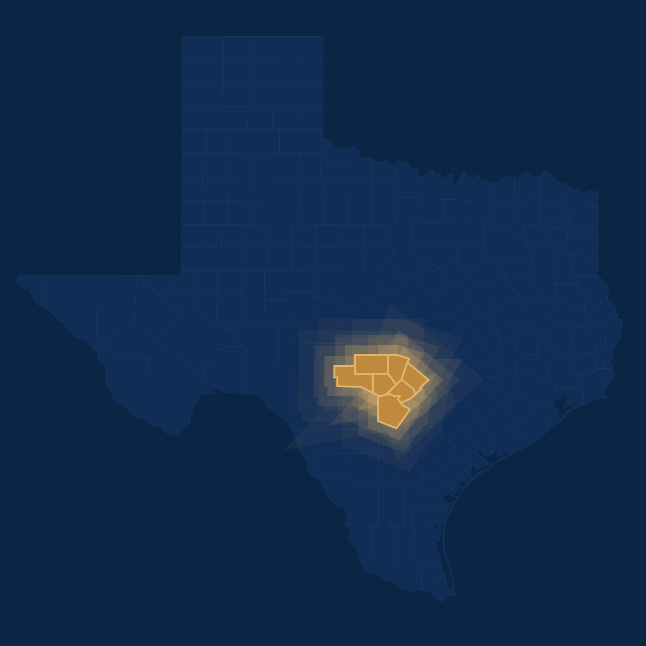 South and Central Texas service area